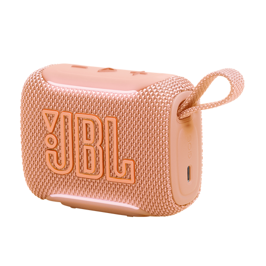 JBL Go 5 - Orange - Ultra-portable waterproof and drop-proof speaker with JBL legendary sound and ambient edge lighting - Detailshot 1